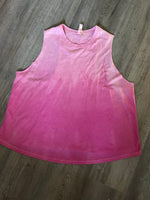 Pink ombré crop tank - size 2XL