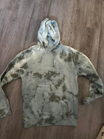 Green Tie Dye Hoodie- Size Medium