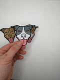 Pitbull Dog Head Patches