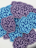 Jesus loves you embroidered patch