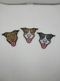Pitbull Dog Head Patches