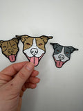 Pitbull Dog Head Patches