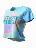 Lift heavy pet dogs tie dye crop tee