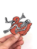 Skeleton Flamingo Summer Patch