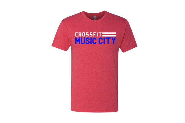 CrossFit Music City Red Heathered Tshirt