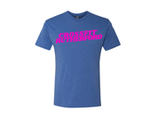 CFR Blue Tee with Hot Pink puff
