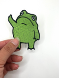 Finger Froggy Embroidered Patch