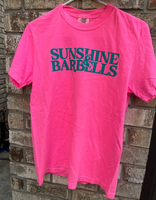 Sunshine and Barbells Neon Pink Tee