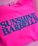 Sunshine and Barbells Neon Pink Tee