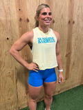 Sunshine and Barbells Puff Print Crop Tank