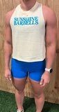Sunshine and Barbells Puff Print Crop Tank