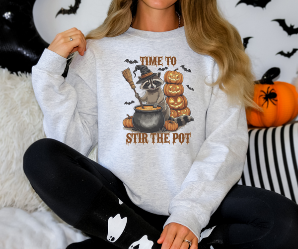raccoon halloween sweatshirt