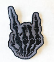 Rock On Skeleton Hand Patch