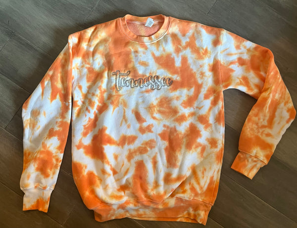 Orange tie dye sweatsuit sale